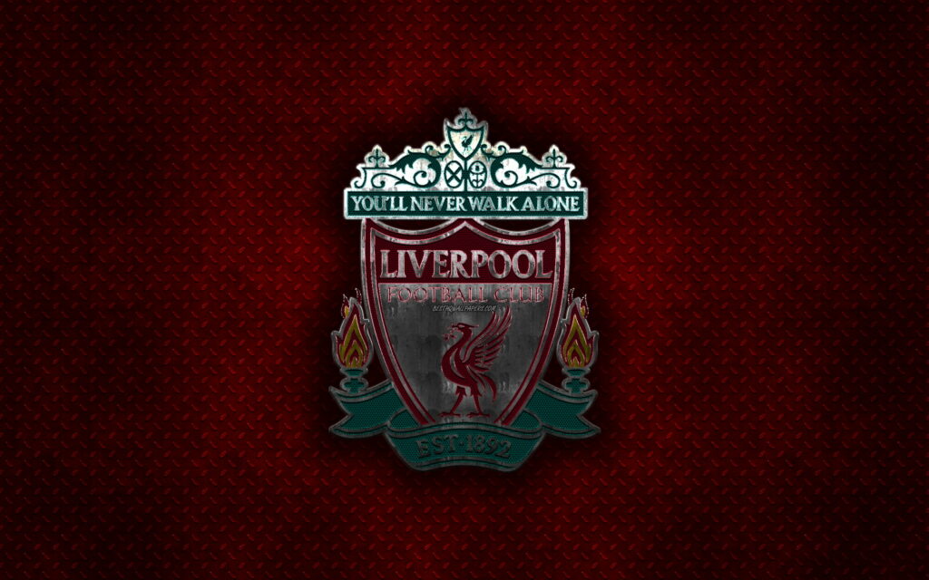 Red Metal Emblem Unleashes Liverpool's Football Passion - Creative Art HD Wallpaper