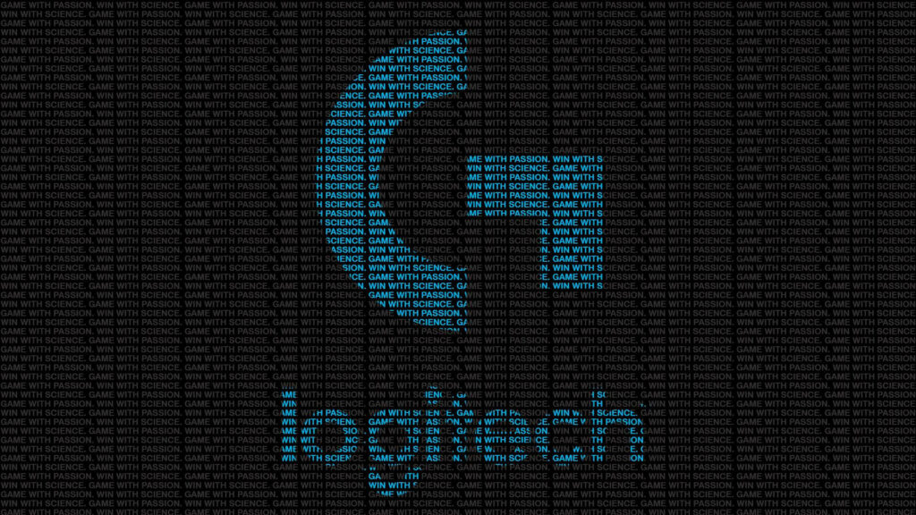 Logitech logo word art made from repeated inspirational words on black wallpaper background