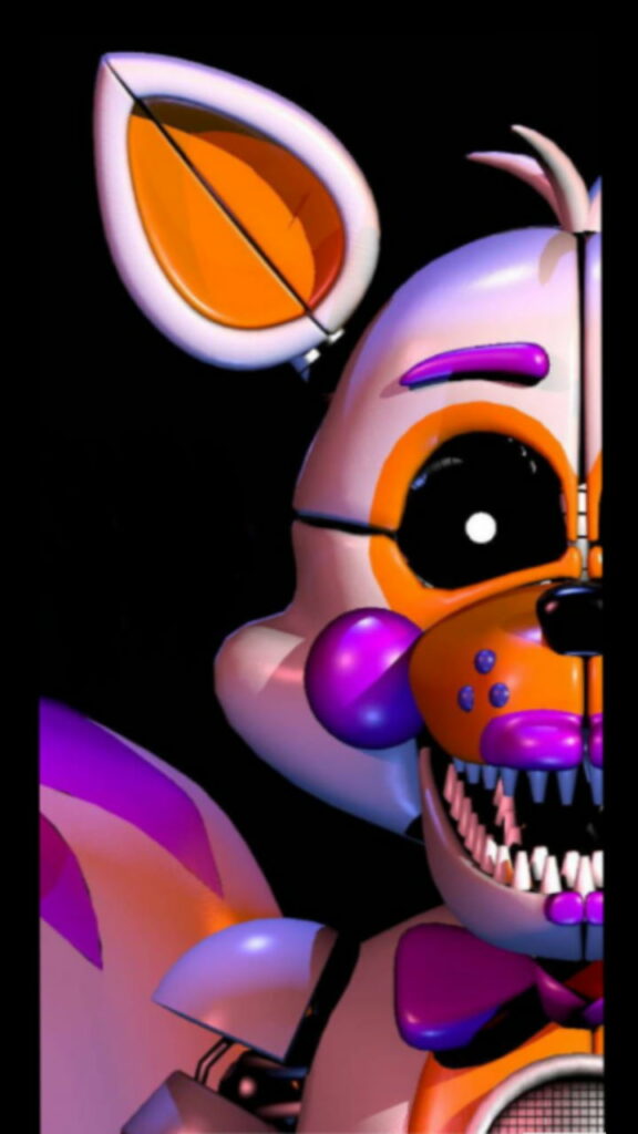 Hilarious HD Background: LOLbit and Foxy in Five Nights at Freddy's Phone Wallpaper