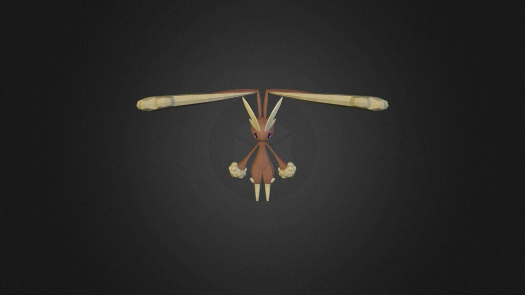 Lopunny Wallpaper: Minimalist Design with Ears Like Helicopter Blades