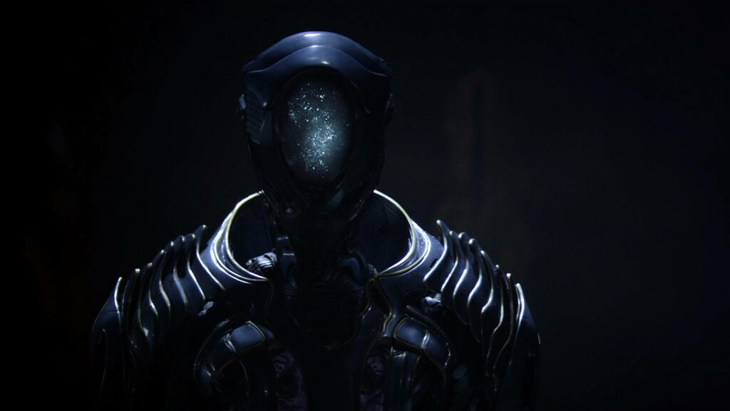 Stunning Snapshot of Model B-9, the Lost Robot, Amidst Stardust-Adorned Darkness - An Enigmatic Lost In Space Backdrop Wallpaper