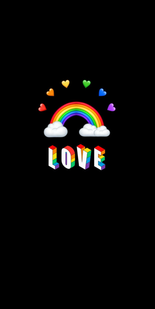 Lovingly Minimal: Vibrant Rainbow Wallpaper for LGBT Pride on Your Phone