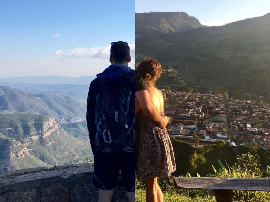 Miles Apart Yet Forever Linked: A Heartwarming Montage of Long Distance Love Wallpaper