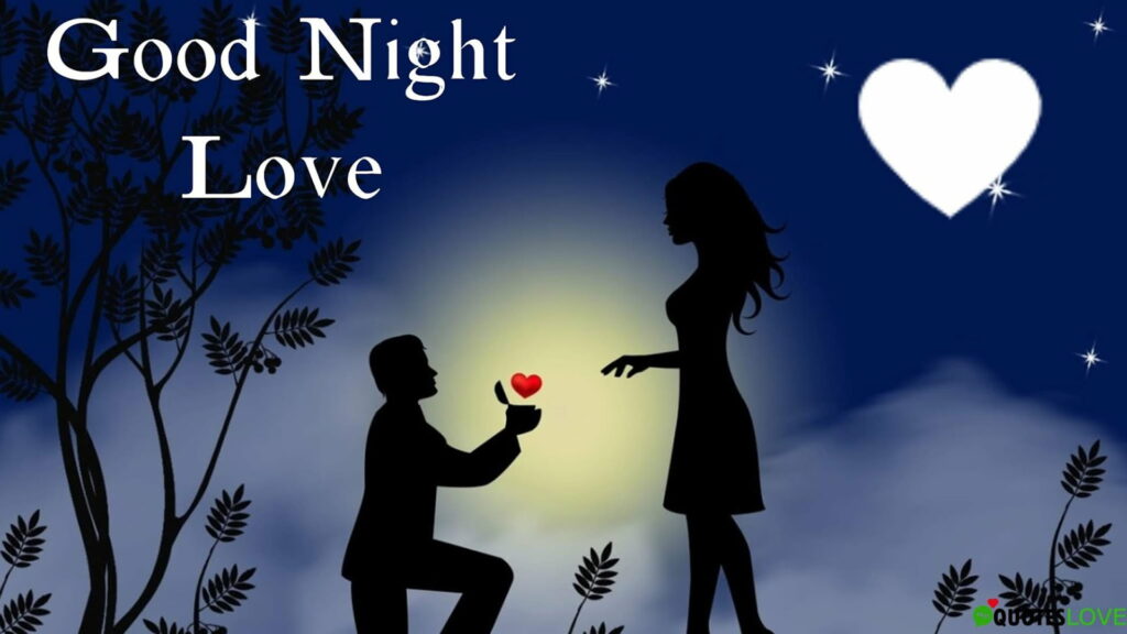 Romantic Night: A Beautiful HD Wallpaper of Love and Goodnight