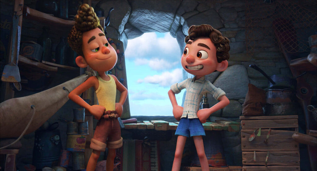 Luca and Alberto Wallpaper: Bright Seaside Room Background
