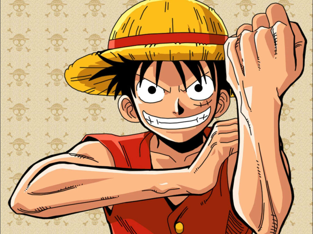 Fierce Warrior Luffy Unleashing his Power in a Captivating Wallpaper