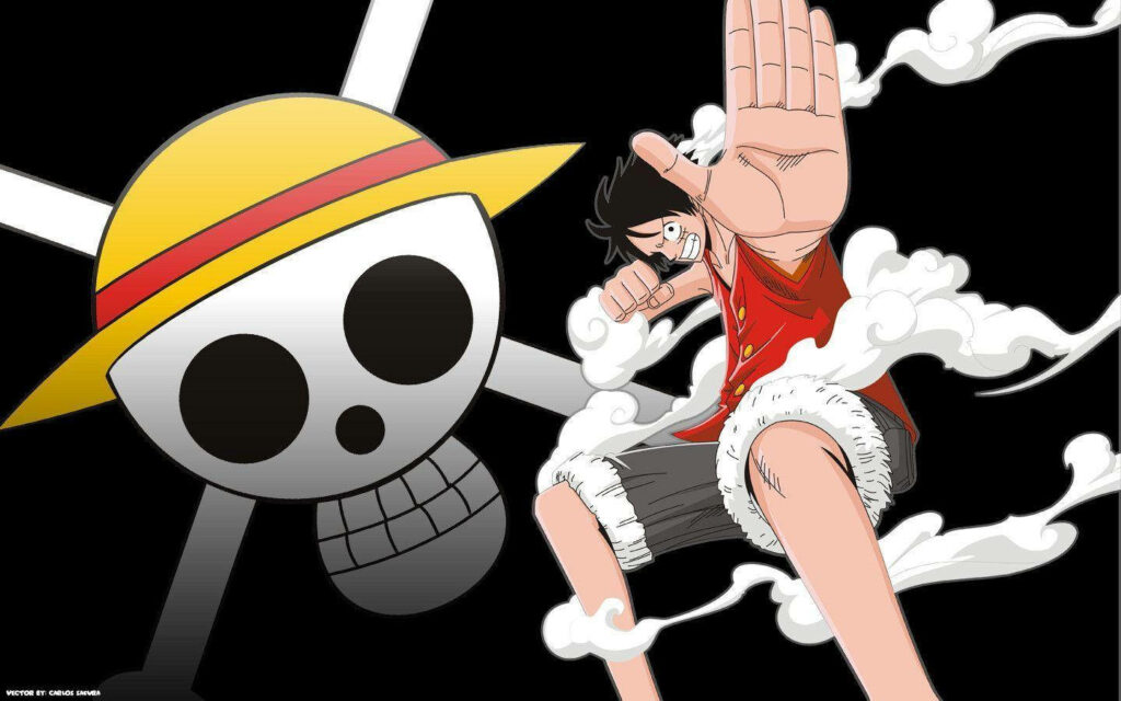 Dynamic Duo: Luffy and Tandem Chopper Conquer the Shadows Wallpaper