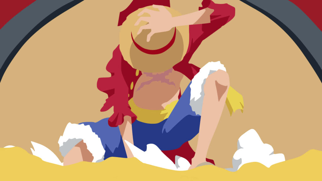 Monkey D' Luffy's Iconic Straw Hat: A Minimalist One Piece Background Wallpaper