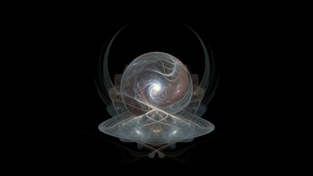 Dreamy 2560x1440 Abstract Wallpaper with Luminous Swirling Design