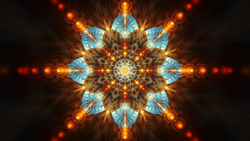 Vibrant Fractal Flower Wallpaper: Intricate Design in 3840x2160