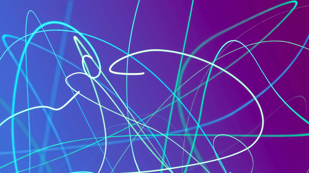 Luminous Abstraction: Neon Lines Unveiling a Gradient Glow - A Captivating 4K Wallpaper Background