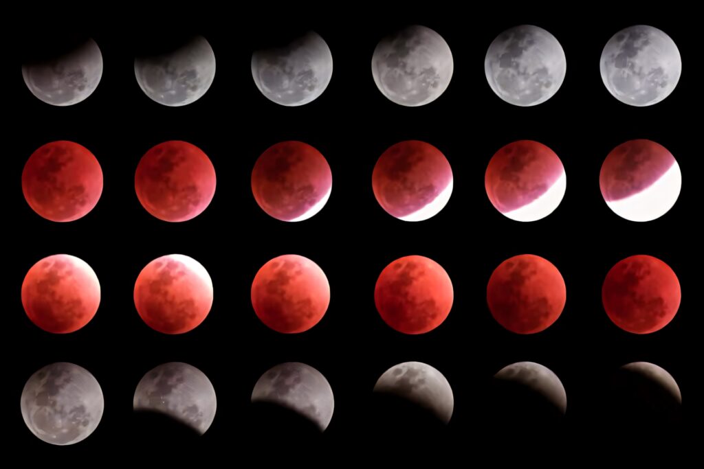 Lunar Eclipse Wallpaper: Stunning Blood Moon Phases Background