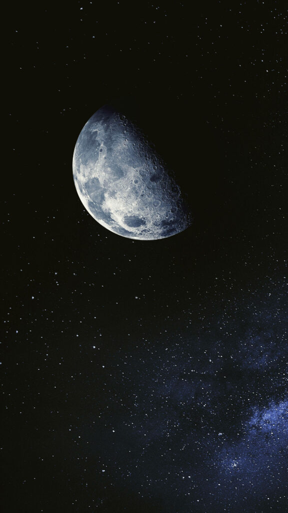 Moon's Rugged Charm: Captivating 4K Dark Phone Wallpaper