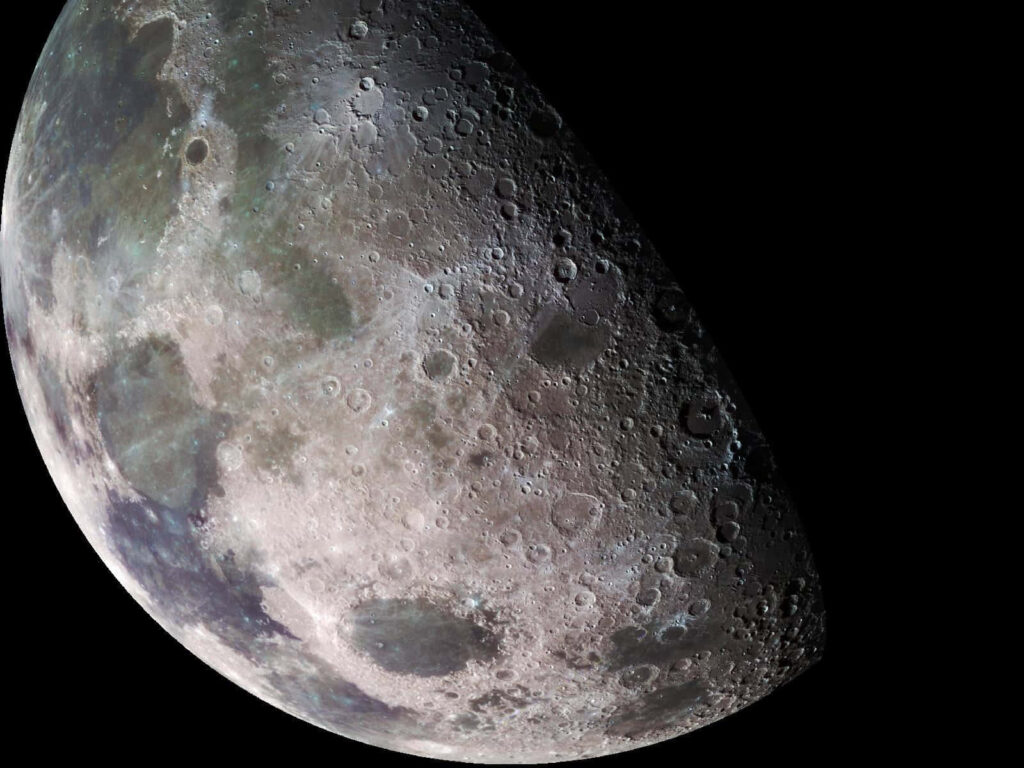 Stunning Lunar Surface Wallpaper: Craters & Textures in Space