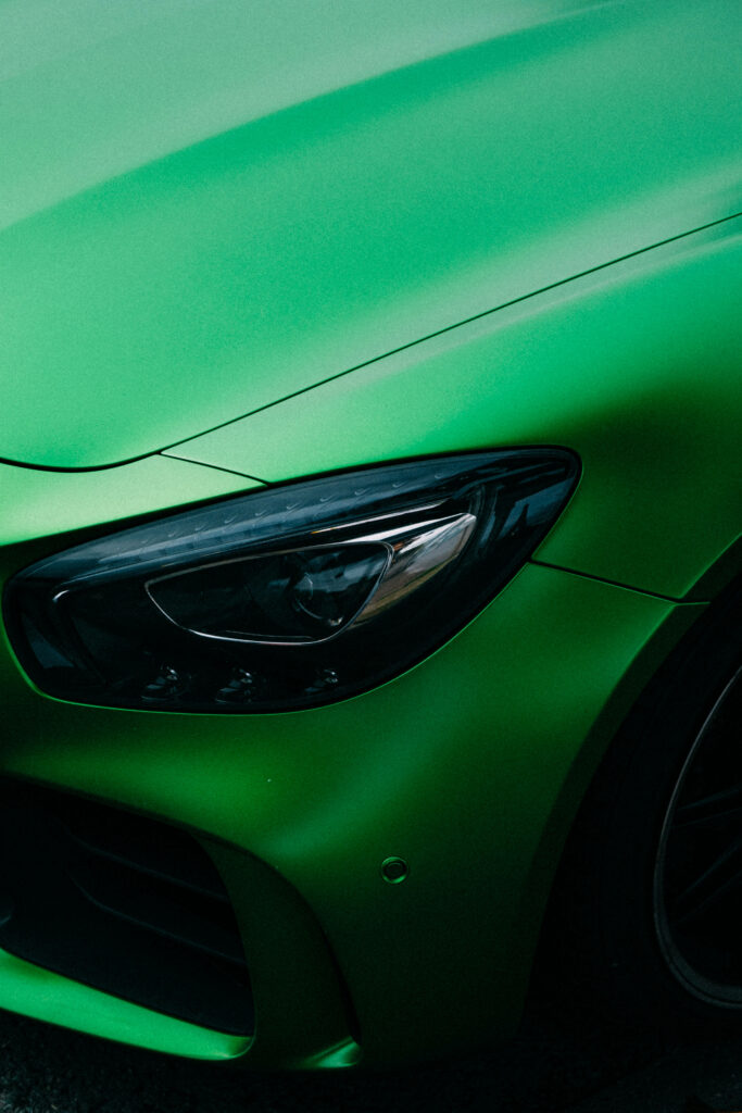 Pimped-Up Lime Green Mercedes AMG Revs Up iPhone Background Wallpaper