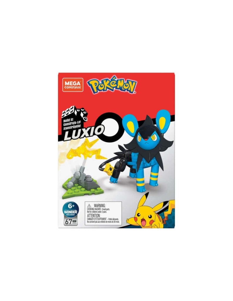 Luxio Mega Construx Box Art: Vibrant Pokémon Collectible Wallpaper