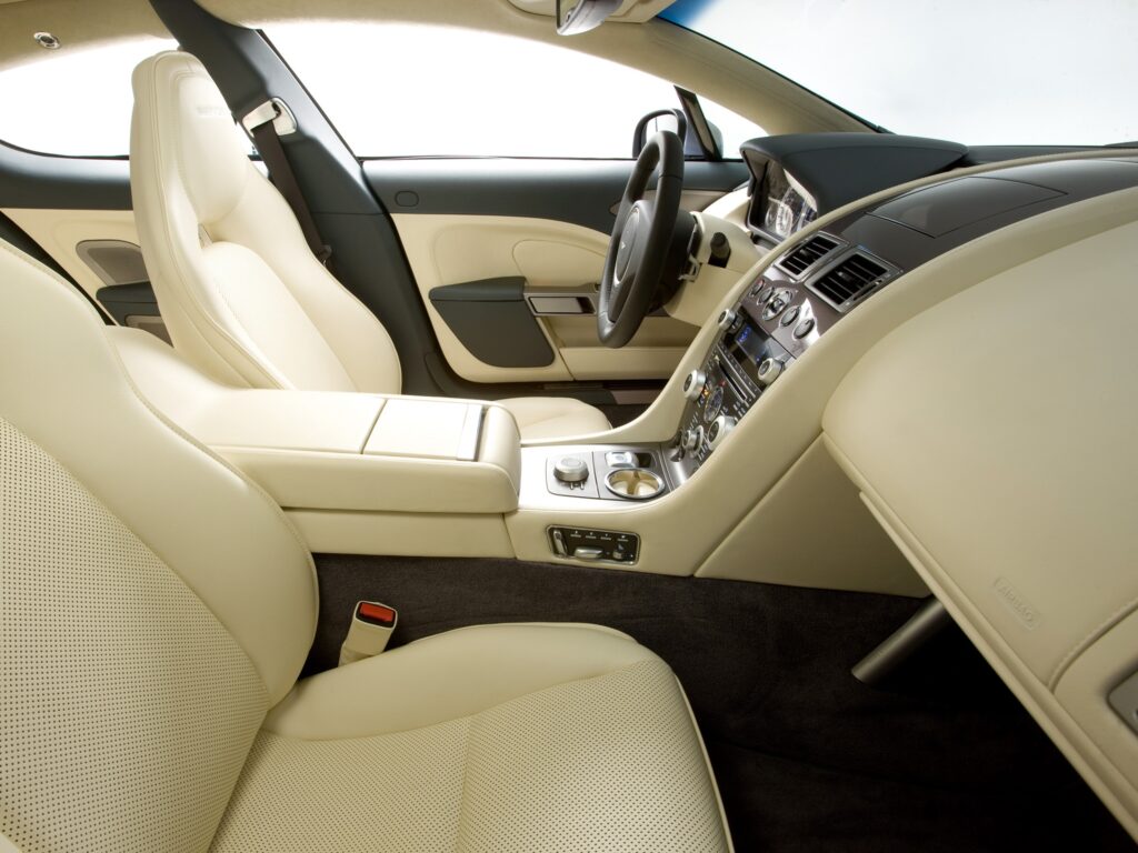 Luxurious White 2009 Aston Martin Rapide Interior Wallpaper