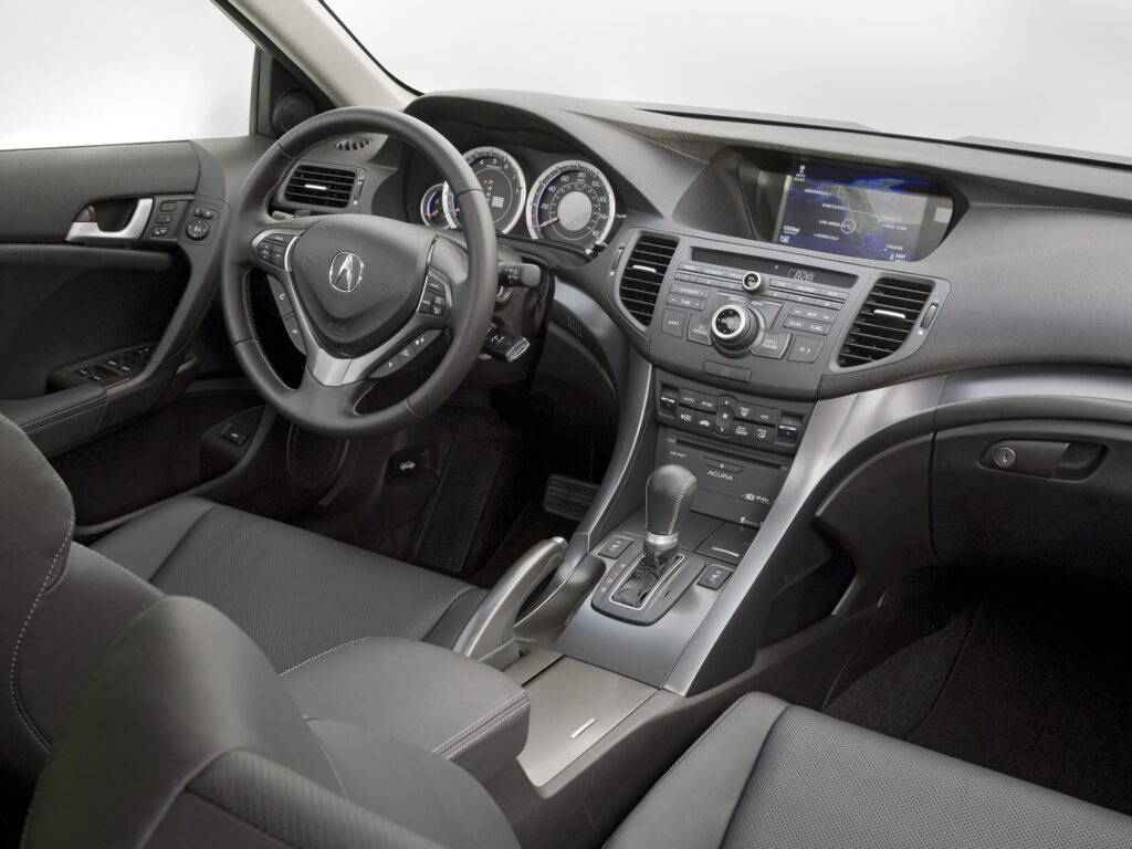 Luxury Acura TSX Interior: Sleek Steering Wheel & Speedometer Wallpaper