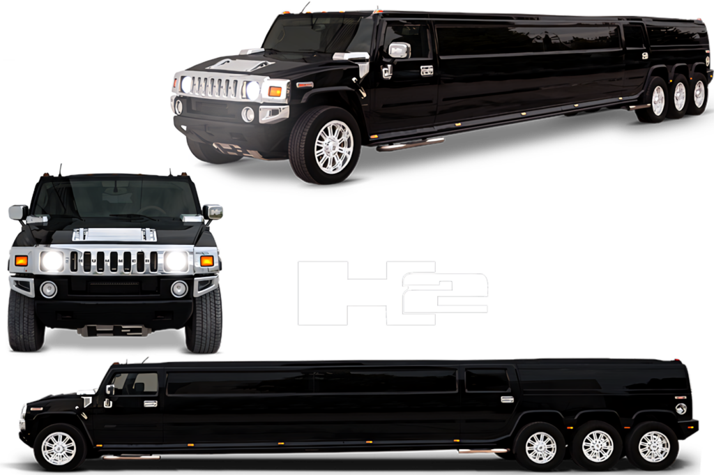 Sleek Black Hummer H2 Limousine Wallpaper - Bold & Luxurious Design
