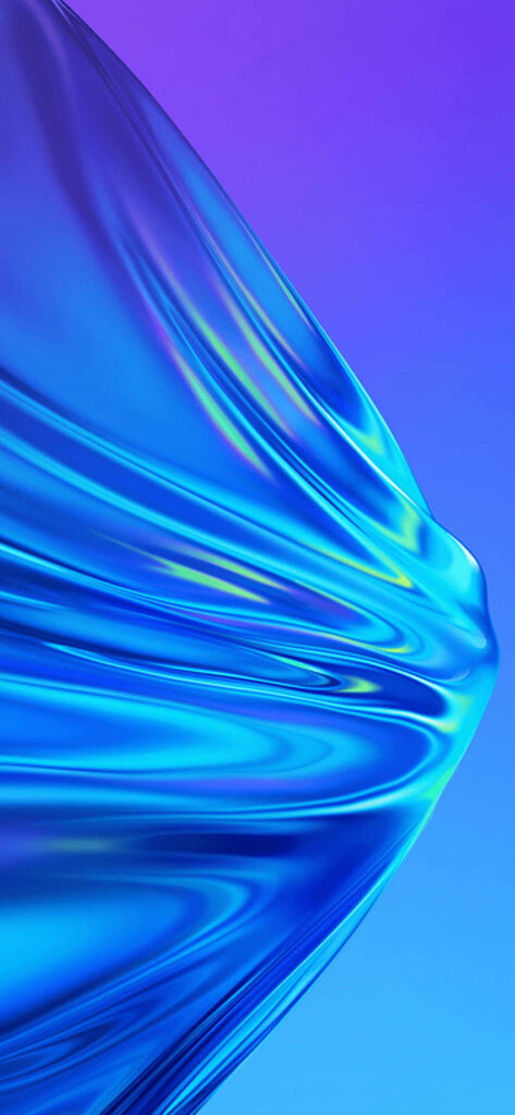Luxurious Blue Silk Wallpaper with Gradient Background for Smartphones