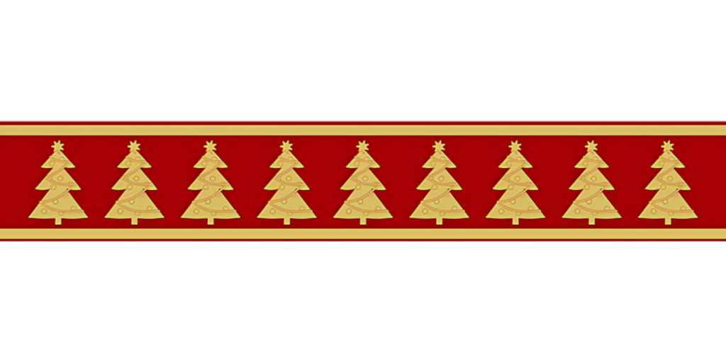 Elegant Golden Christmas Tree Wallpaper on Rich Red Background