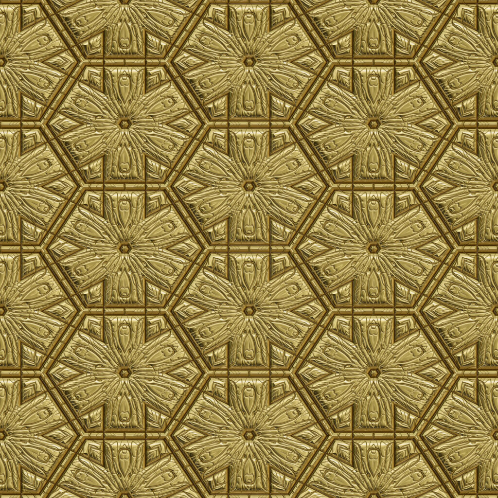 Elegant Gold Texture Wallpaper with Intricate Geometric Design