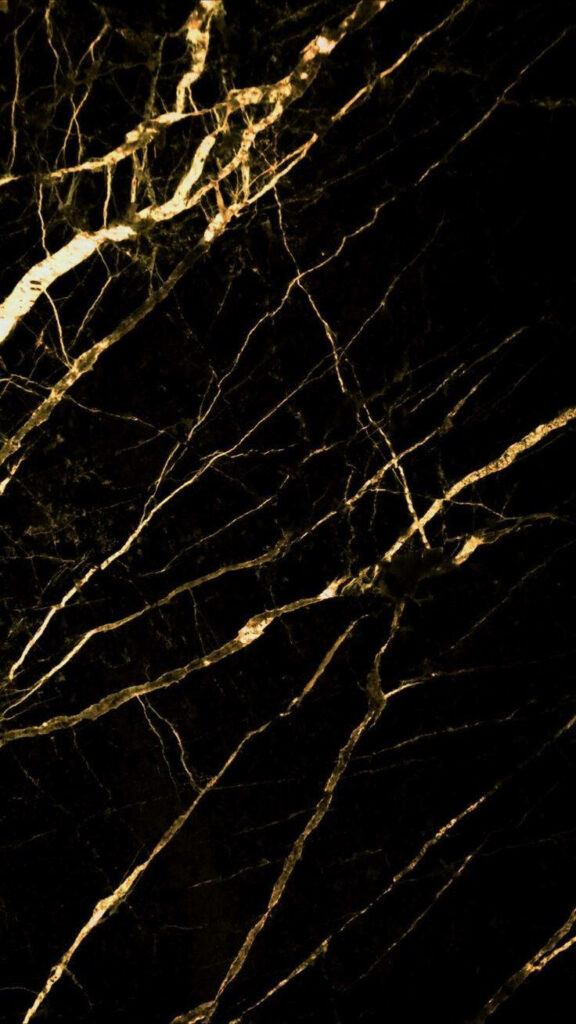 Elegant Gold Textured Wallpaper on Rich Black Marble Background