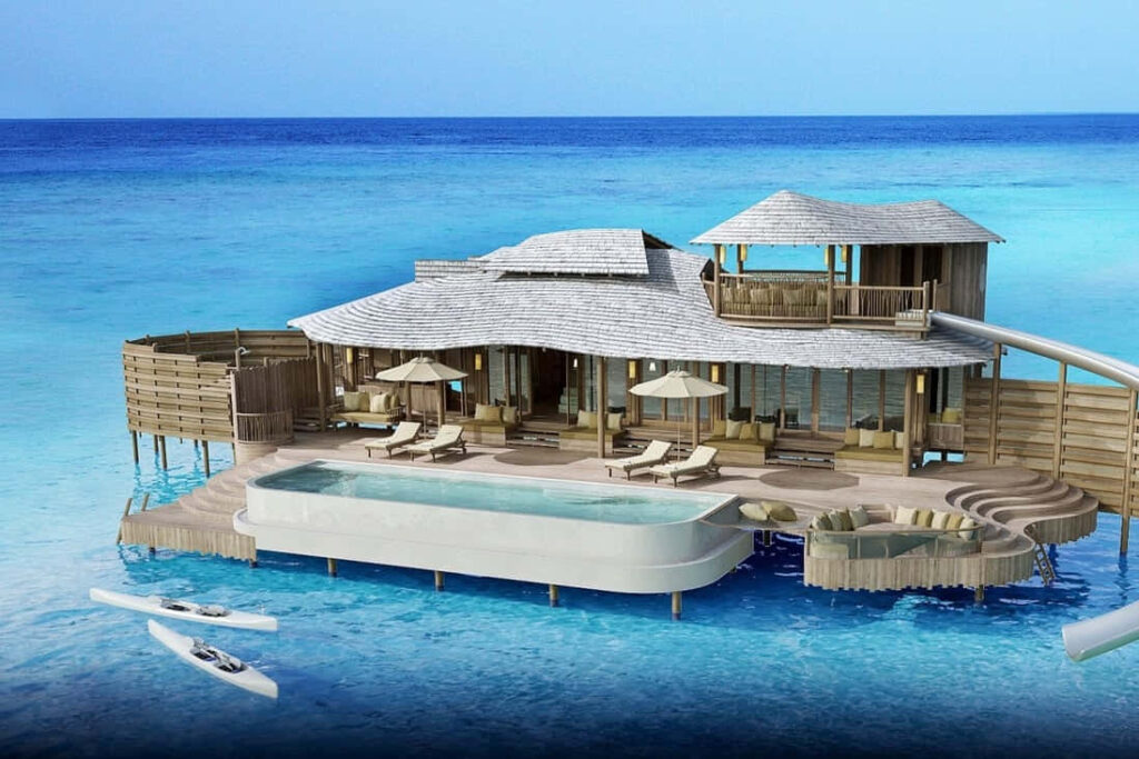 Luxurious Overwater Villa with Infinity Pool - Maldives Wallpaper