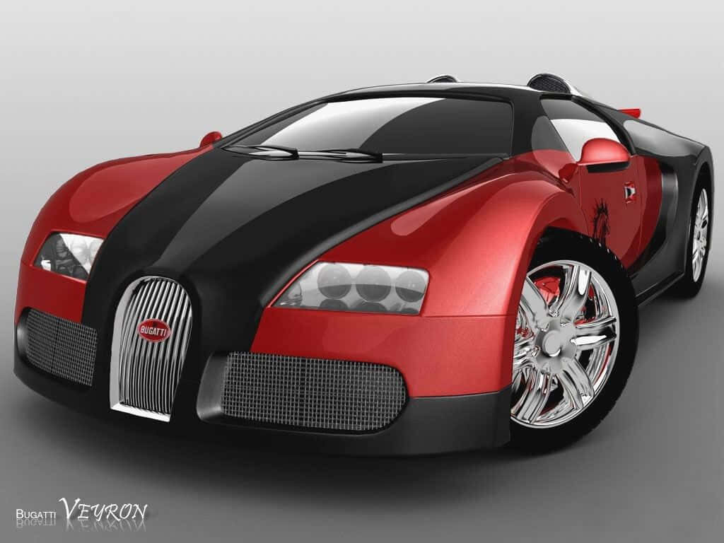 Luxury red Bugatti Veyron wallpaper showcasing sleek aerodynamic design and sporty aesthetics