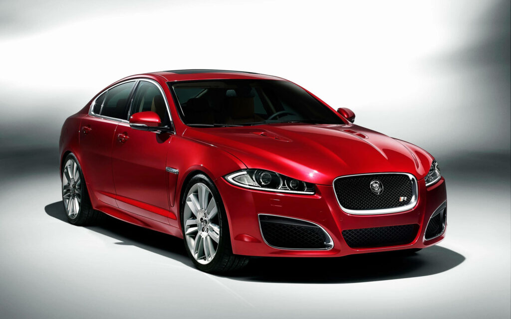 Elegant Red Jaguar XFR Wallpaper - Sporty Luxury Background