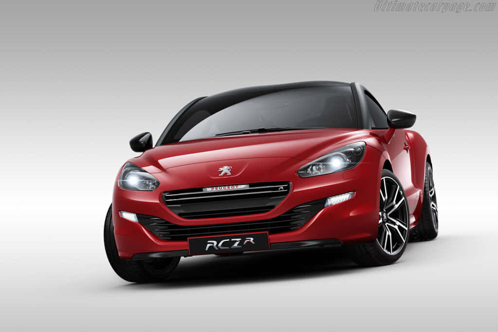 Luxurious Red Peugeot RCZ R Wallpaper in Serene Countryside