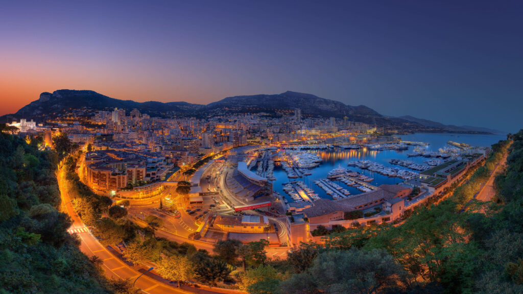 Breathtaking Aerial Shot of Bustling Port of Monte Carlo, Abuzz with Luxurious Yachts – Stunning 4K Ultra HD Background Snapshot Wallpaper