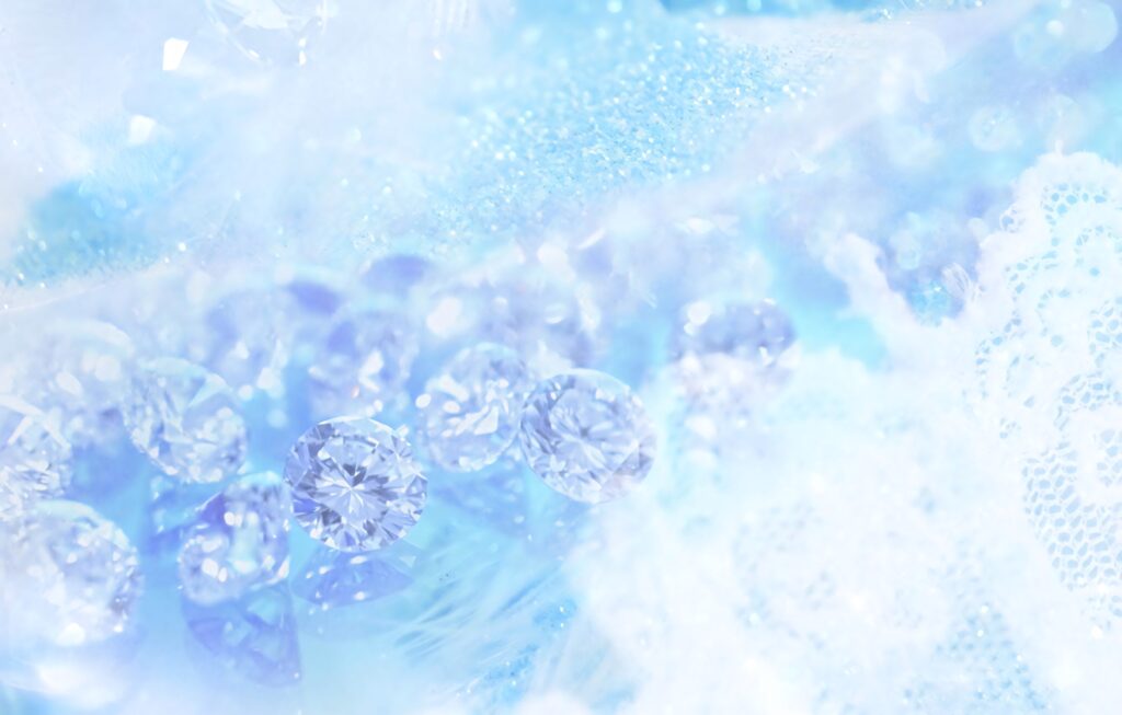 Abstract wallpaper with sparkling diamonds soft blue tones and elegant crystal textures background
