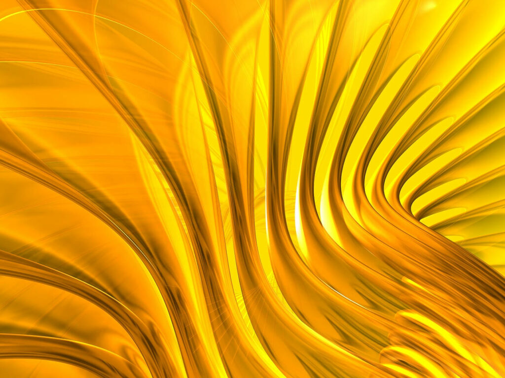 Luxurious Gold Wallpaper with Intricate Flowing Patterns