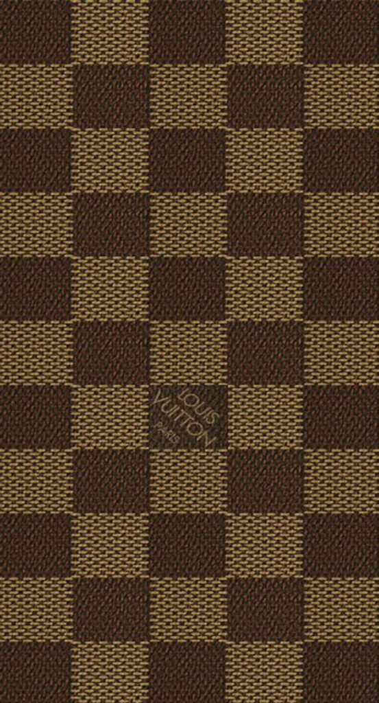 Classic brown Louis Vuitton grid checker pattern textured wallpaper for luxury phone background