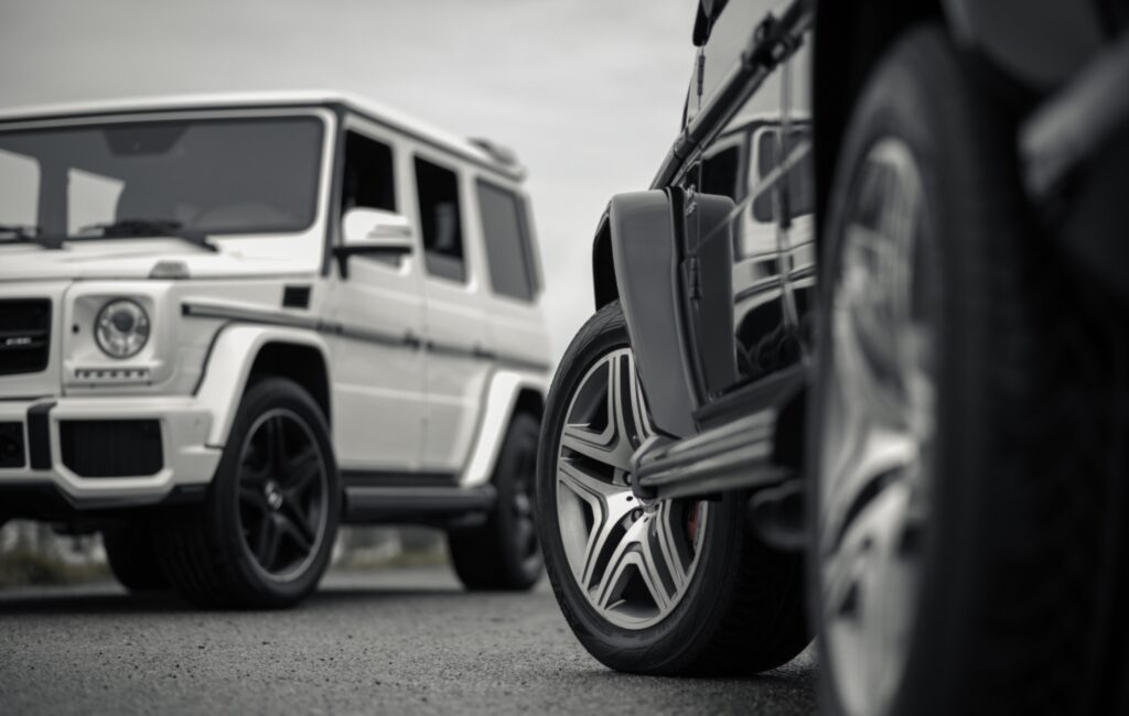 Luxury Mercedes-Benz G63 SUV Wallpaper: Elegance on Scenic Roads