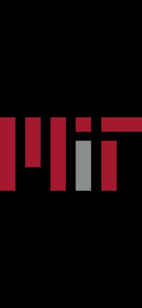 Sleek Mit Logo Graphic on Black Background – Perfect Phone Wallpaper!