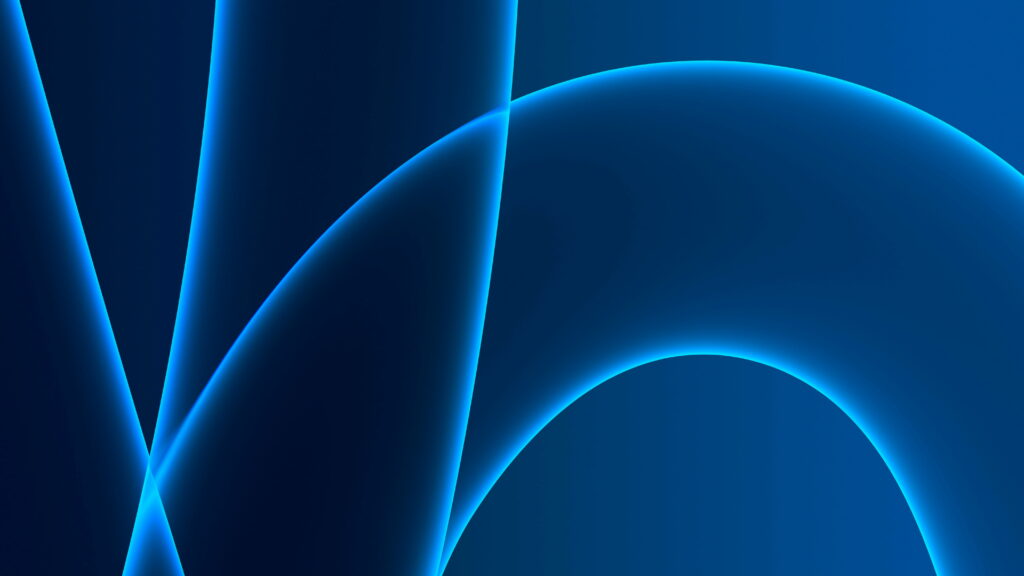 Digital Coastline: A Mesmerizing Abstract Blue Reflection of macOS Big Sur Wallpaper