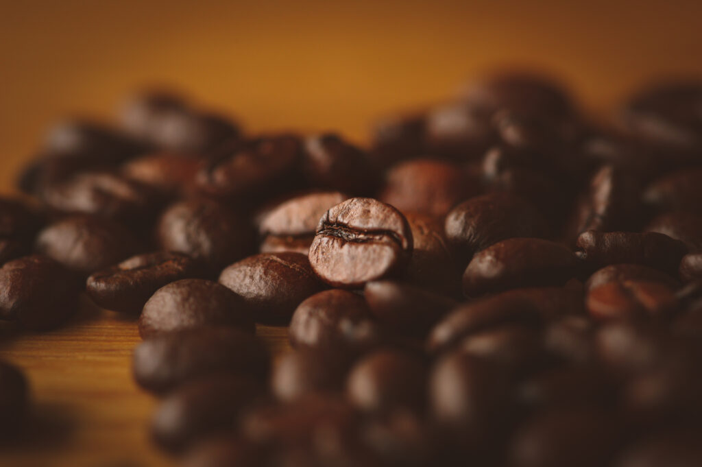 Macro Close-Up of Coffee Bean: Textured Wallpaper Background