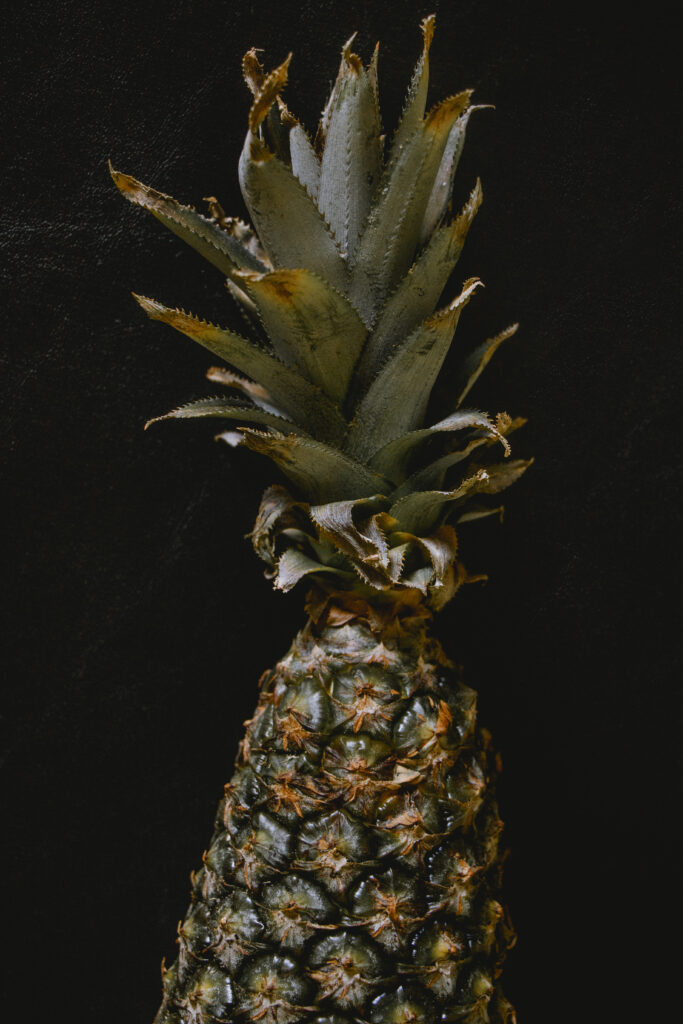 Macro Pineapple Texture Wallpaper: Dark Background Delight