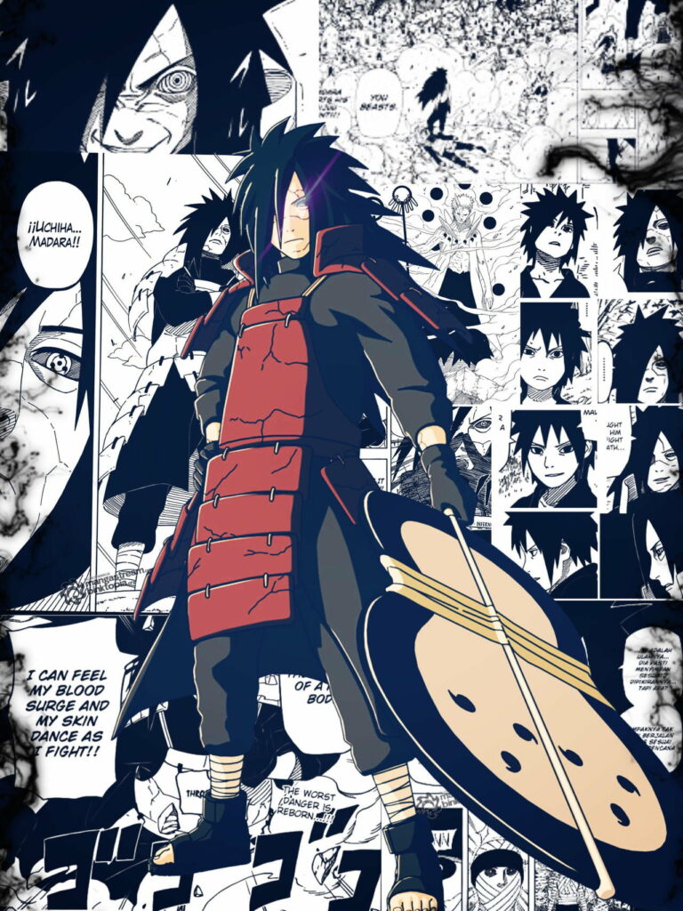 Epic Uchiha Power: Madara Unleashing His Sharingan in Stunning HD Wallpaper