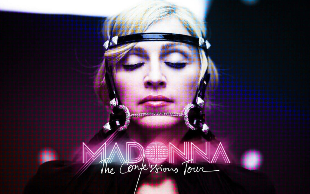 Madonna in Bold Headpiece - Iconic Confessions Tour Style Wallpaper
