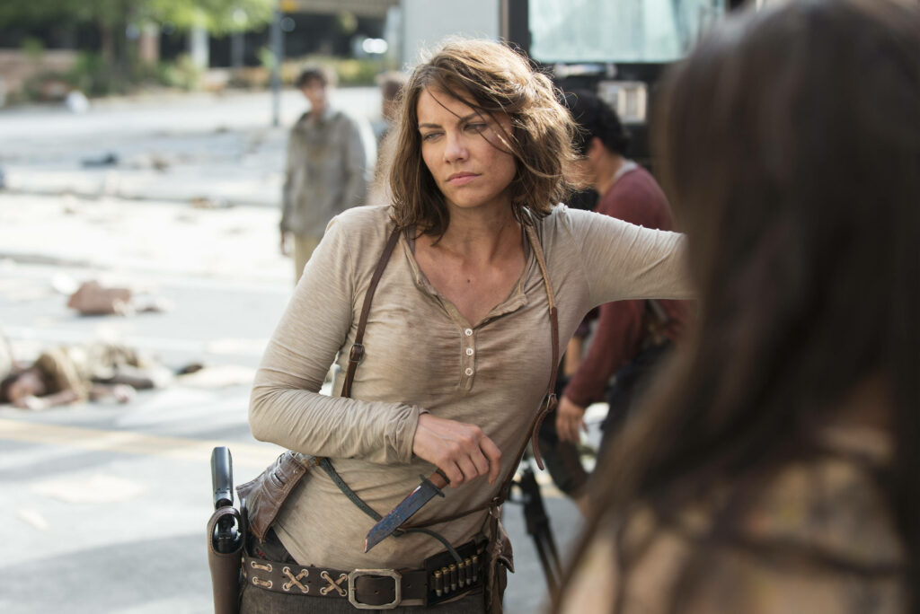 Maggie Greene Wallpaper: Rugged & Determined in a Post-Apocalyptic Setting