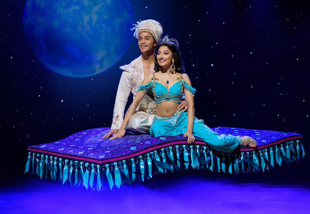 Magical Aladdin & Jasmine Carpet Ride - Stunning Starry Wallpaper