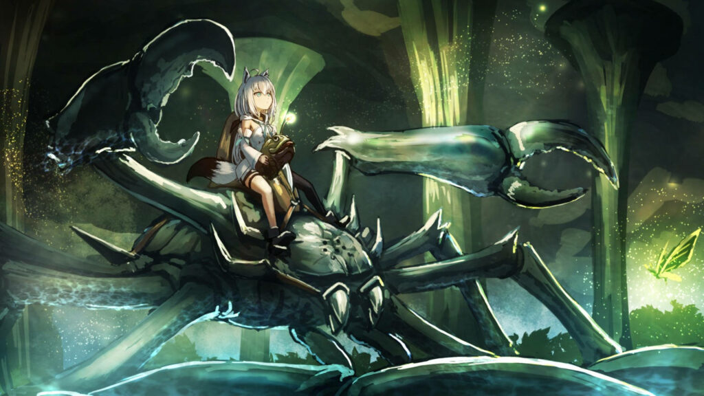 Enchanting Anime Wallpaper: Fantastical Cave Adventure Scene