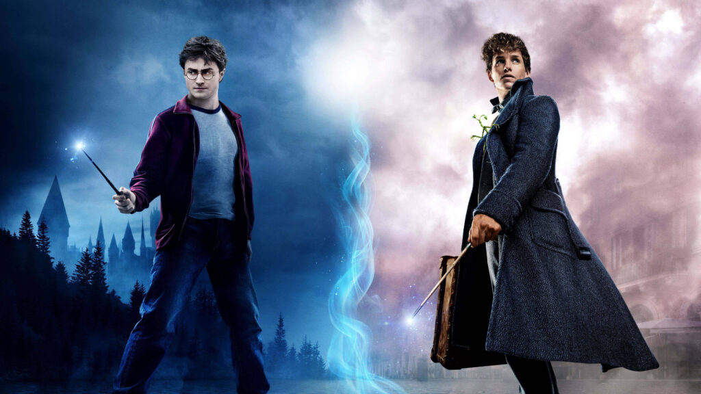 Magical 4K Wallpaper: Harry Potter & Newt Scamander Crossover