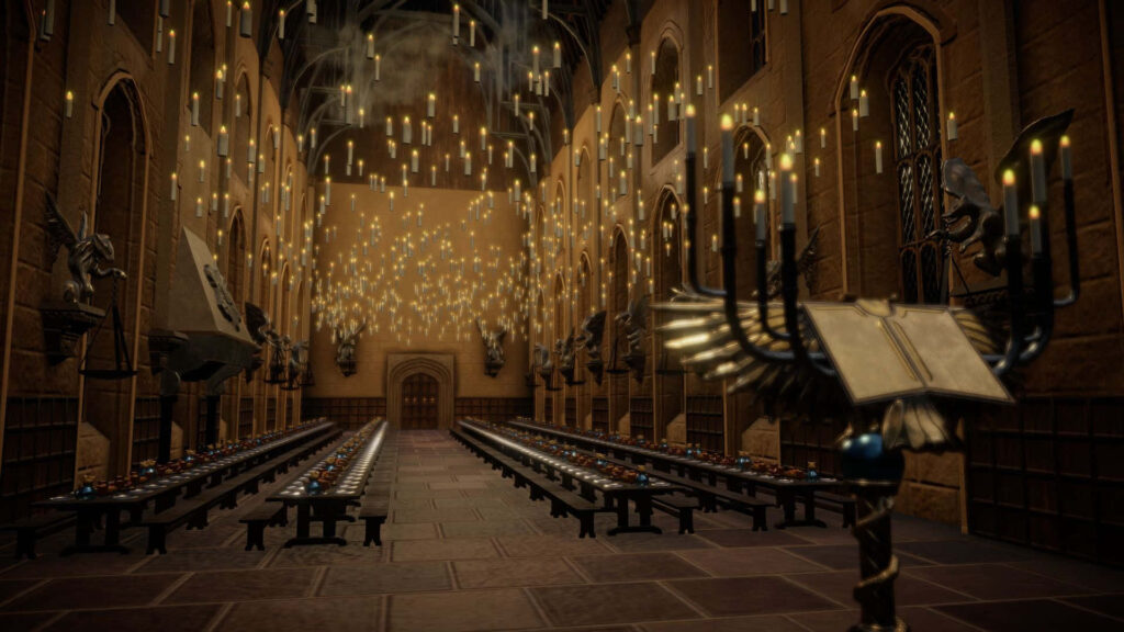 Wizarding World Wallpaper: Enchanting Great Hall Halloween Scene