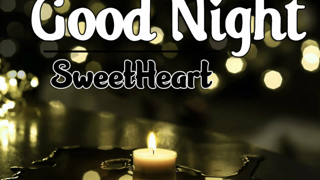 Candlelit Bokeh Night: A Tender Goodnight Greeting in HD Wallpaper