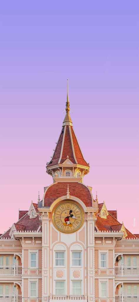 Enchanting Walt Disney World Castle in Red: A Perfect Android Wallpaper Background
