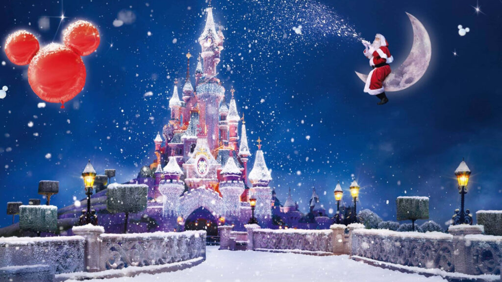 Enchanting Winter Wallpaper: Fairy-Tale Castle & Disney Magic